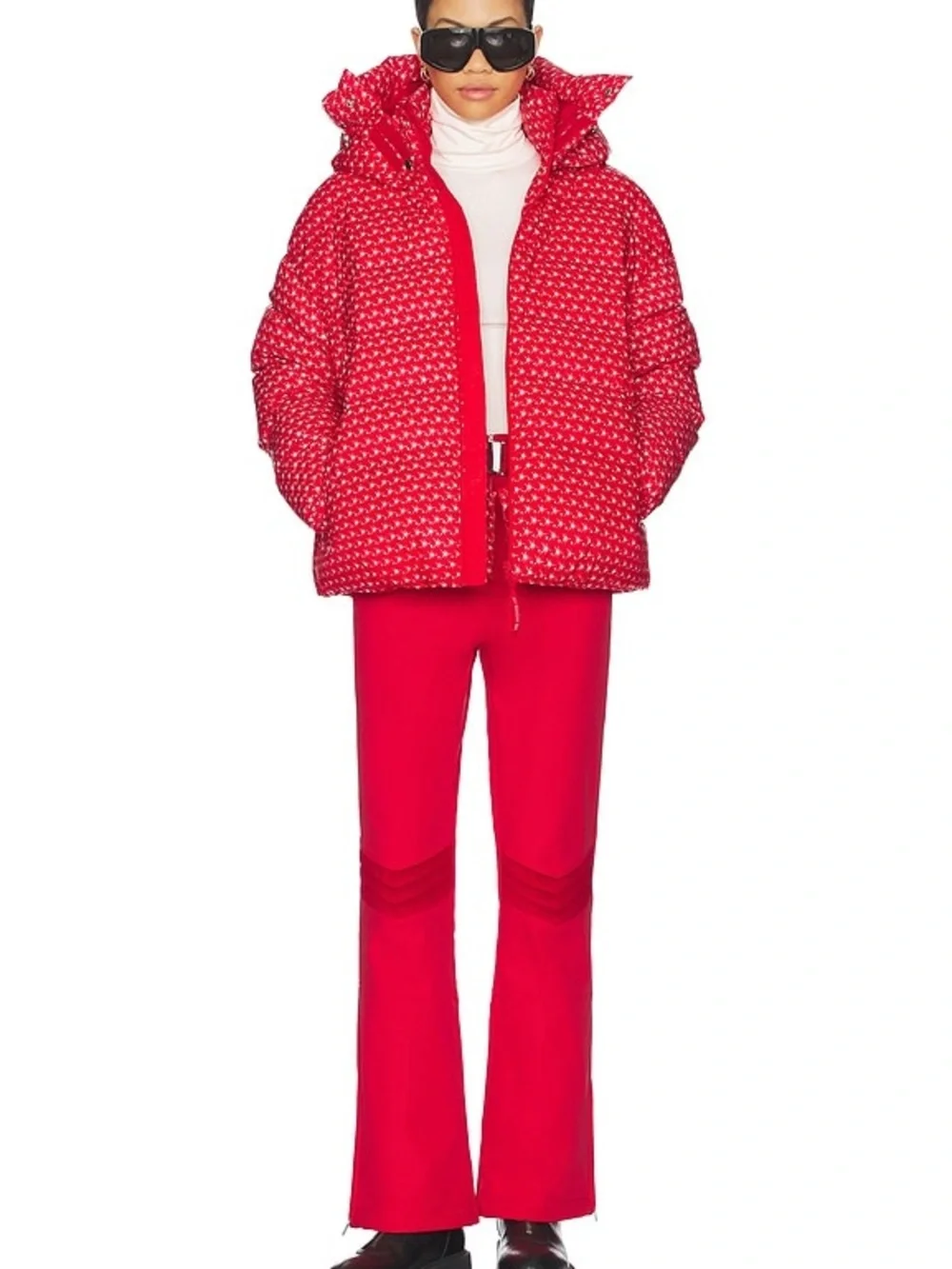 NWT $600 My Sunday Ski Womens Apricity Oversized Ski Jacket Medium Red White